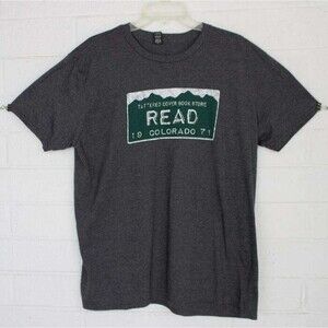 Tattered Cover Bookstore Read Colorado 1971 Heather Gray T-Shirt XL
